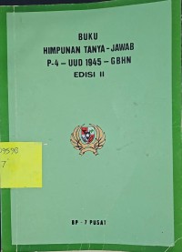 Image of Buku Himpunan Tanya Jawab P4 UUD 1945 GBHN Edisi II