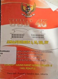 Image of UUD 45 Amandemen I, II, III, IV