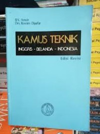 Image of kamus teknik inggris - belanda - indonesia